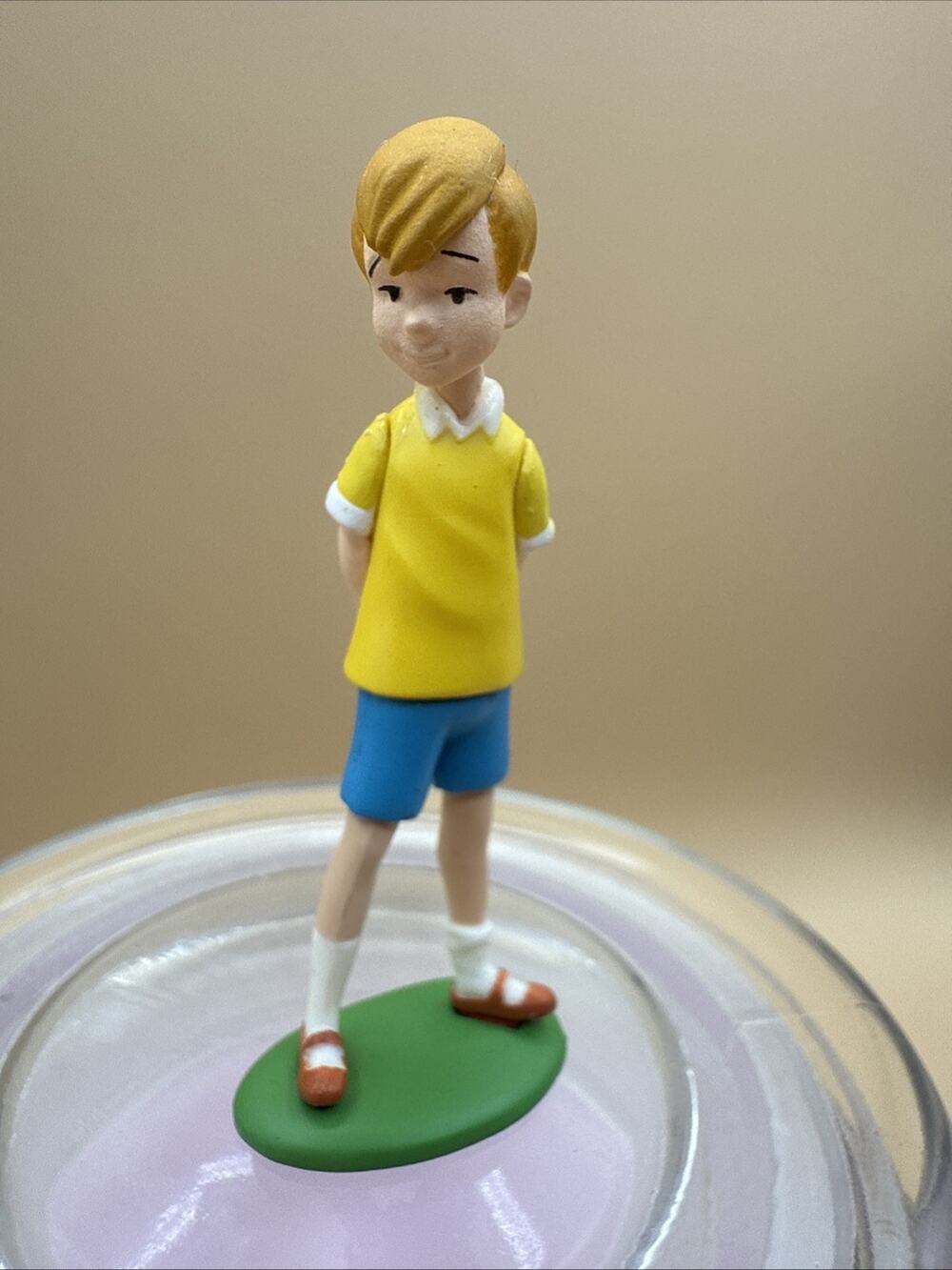 Disney Winnie the Pooh Christopher Robin Vintage Mini Figure Tomy Used 2004